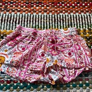 Floral dressy shorts/ bathing suit cover